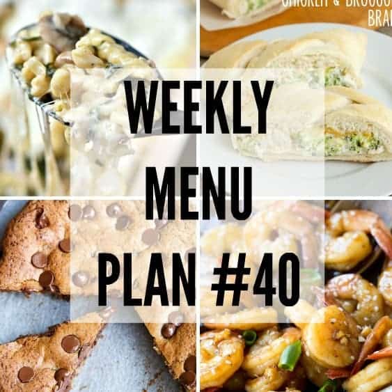 We’ve put together a WEEKLY MEAL PLAN to make your week a bit easier! We’ve got dinner planned so you don’t have to worry!