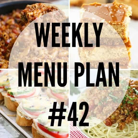 We’ve put together a WEEKLY MEAL PLAN to make your week a bit easier! We’ve got dinner planned so you don’t have to worry!