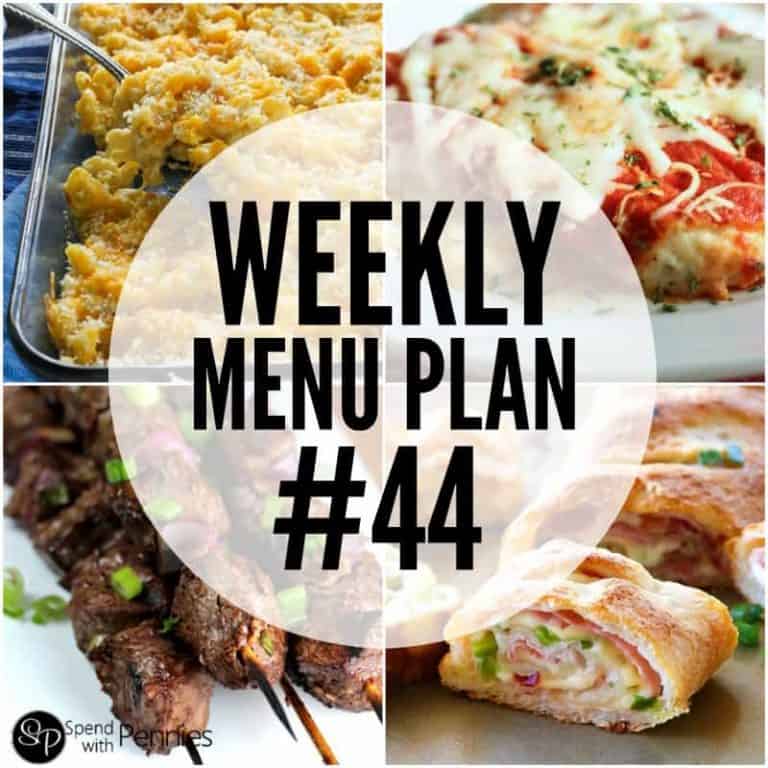 We’ve put together a WEEKLY MEAL PLAN to make your week a bit easier! We’ve got dinner planned so you don’t have to worry!