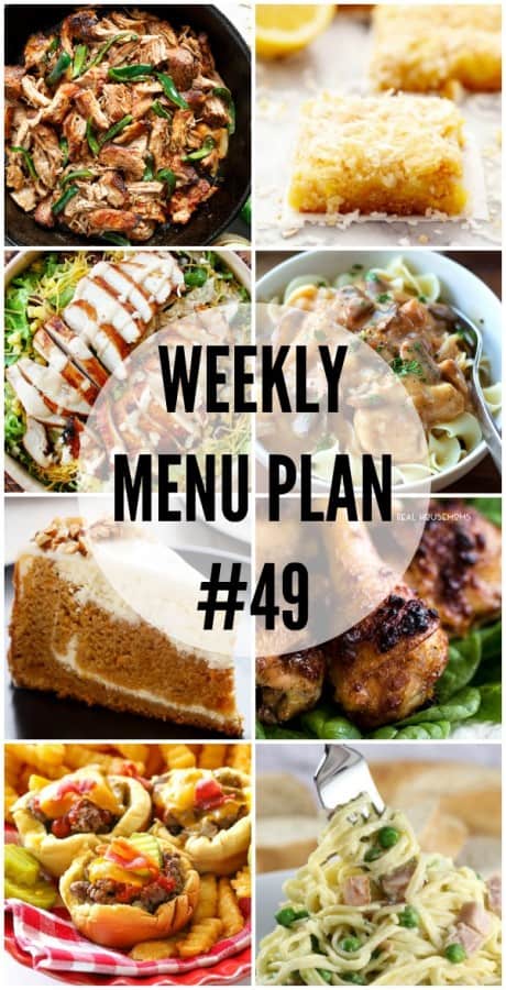 Weekly Menu Plan #49 ⋆ Real Housemoms