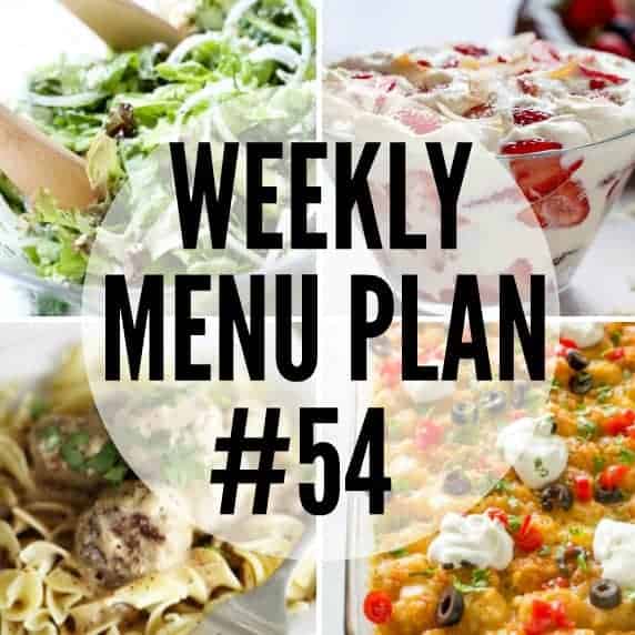 We’ve put together a WEEKLY MEAL PLAN to make your week a bit easier! We’ve got dinner planned so you don’t have to worry!