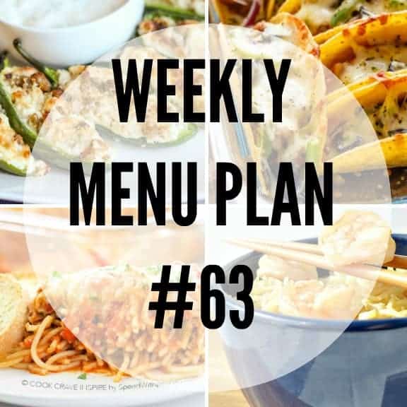 We’ve put together a WEEKLY MEAL PLAN to make your week a bit easier! We’ve got dinner planned so you don’t have to worry!