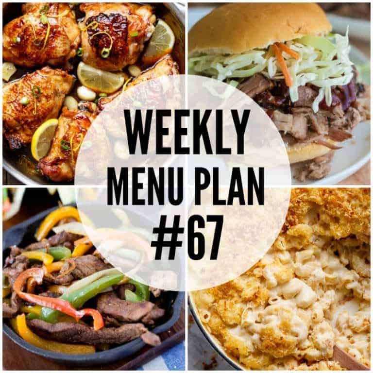 We’ve put together a WEEKLY MEAL PLAN to make your week a bit easier! We’ve got dinner planned so you don’t have to worry!