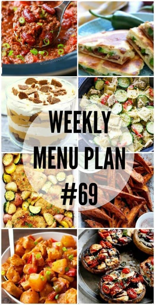 We’ve put together a WEEKLY MEAL PLAN to make your week a bit easier! These recipes are perfect for fall!