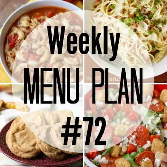 It's Saturday! And that means a new Menu Plan to get you through the week and make dinner easier!