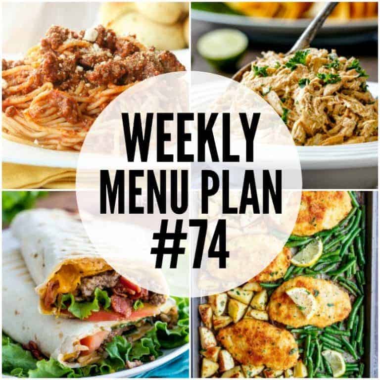 Get dinner on the table in a snap with these Weekly Menu Plan recipes!
