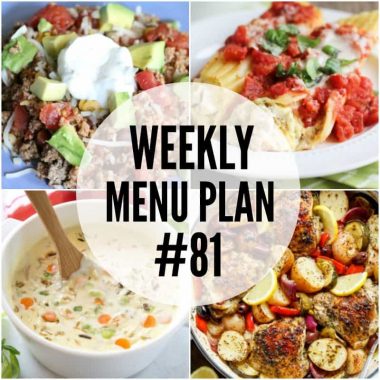 Start your new year off right with these delicious Weekly Menu Plan recipes!