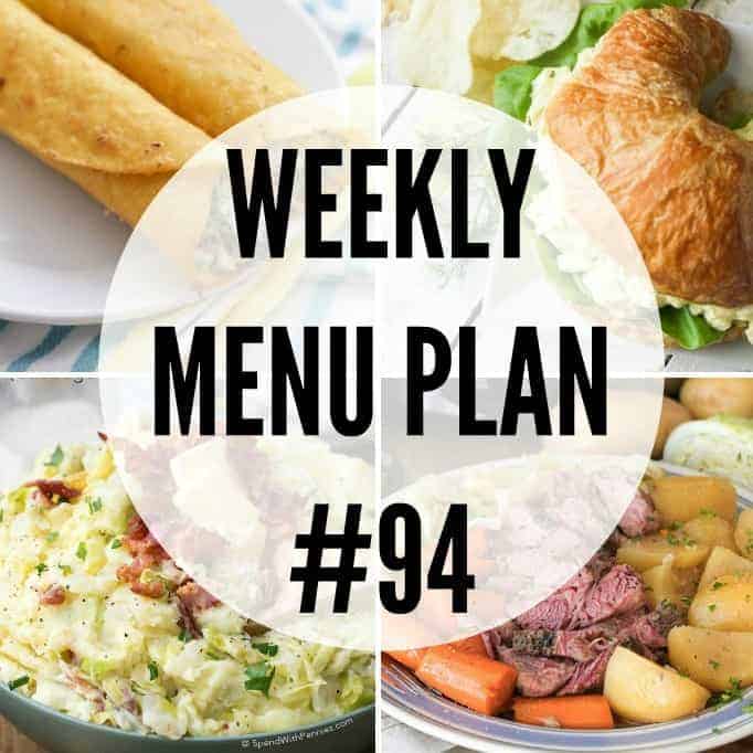 Don't know what to make for dinner? Don't worry! This week's menu plan recipes have you covered!