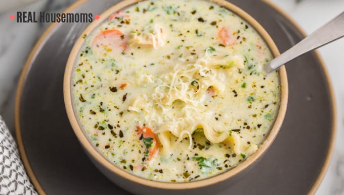 White Chicken Lasagna Soup - Super Healthy Kids