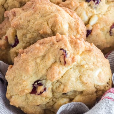 White Chocolate Cherry Pudding Cookies are incredibly soft and tender! With just one taste of these decadent and flavorful cookies, you'll be hooked!