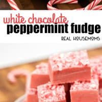 White Chocolate Peppermint Fudge is a super easy recipe that tastes out of this world good! Creamy white chocolate mixed with peppermint is always a hit at Christmas!