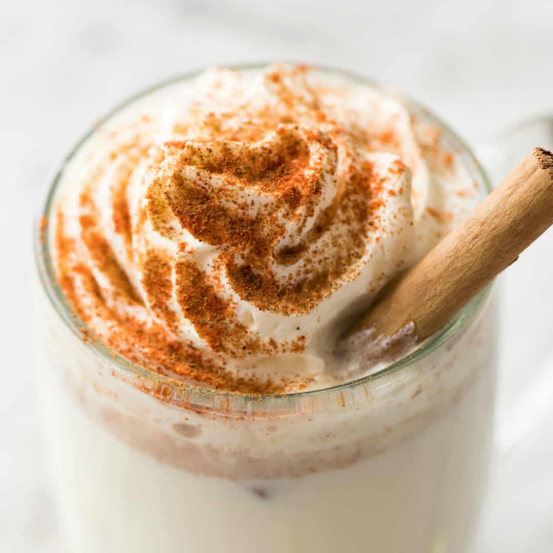 Make this White Mexican Hot Chocolate to keep you warm this winter! Cinnamon and cayenne add a touch of warmth for the best single severing drink!