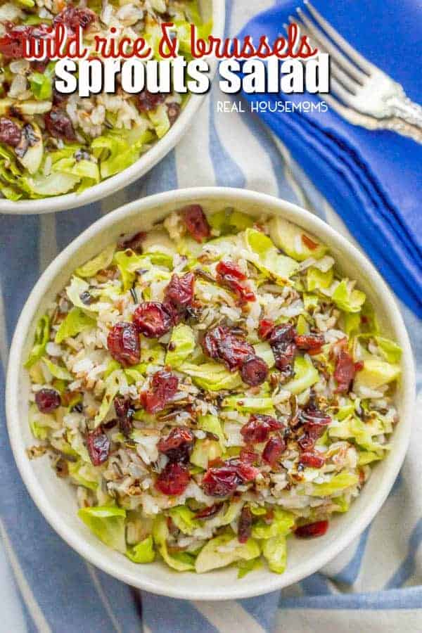 This one-pot Wild Rice and Brussels Sprouts Salad is a warm hug in a bowl! It’s an easy side dish with just a few ingredients but has all the cozy fall feelings!