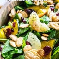 Winter Spinach Salad is a stunning salad recipe that is perfect for the holidays! Full of nutritious ingredients and amazing flavors, it will work as a side or a lighter main course!