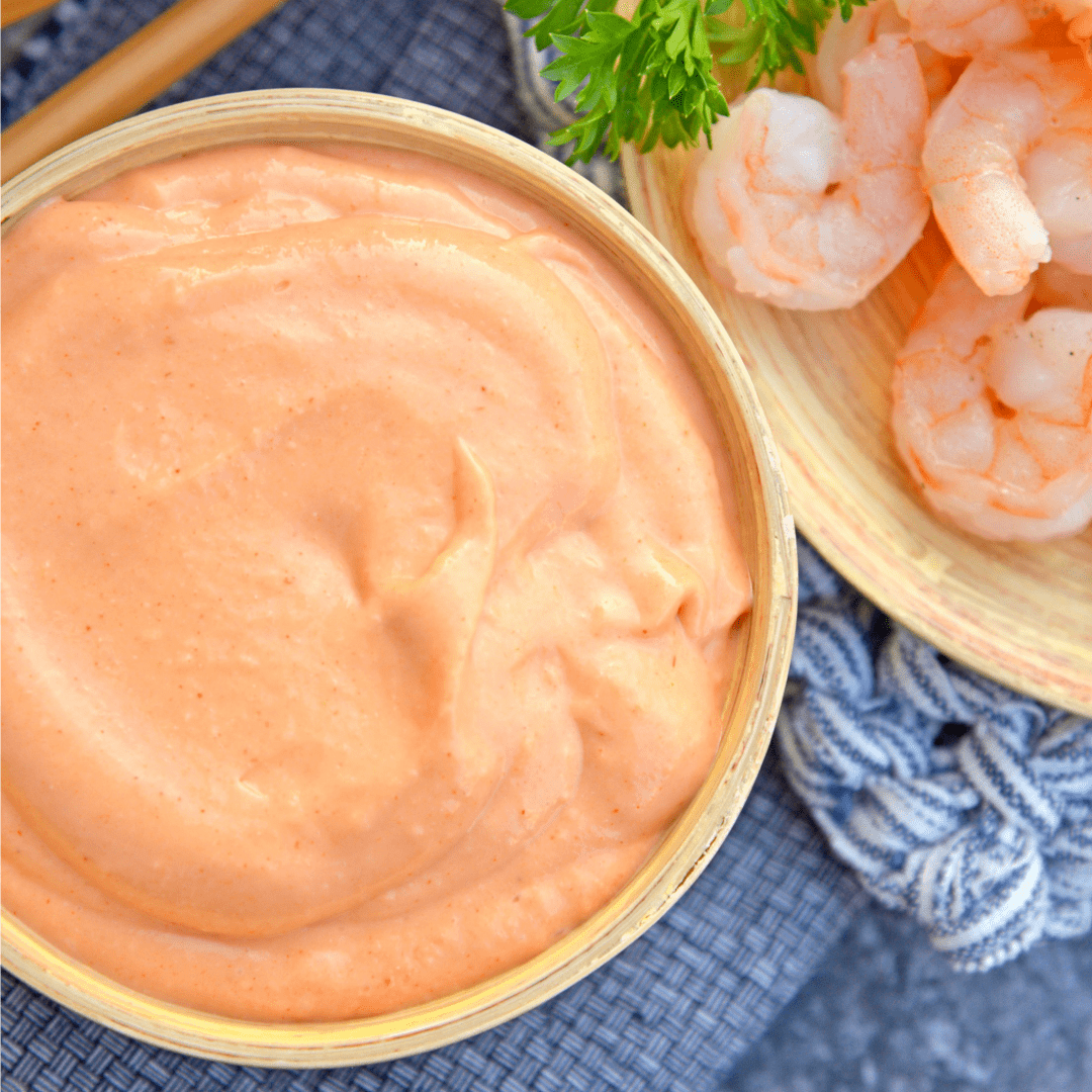 Yum Yum Sauce is everyone's favorite Japanese Steakhouse Sauce! Mix with fried rice or dip your seafood, vegetables or steak in this delicious sauce!