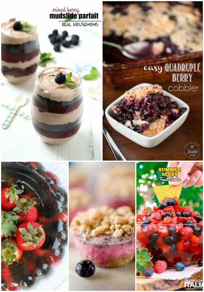collage of the best mixed berry recipes