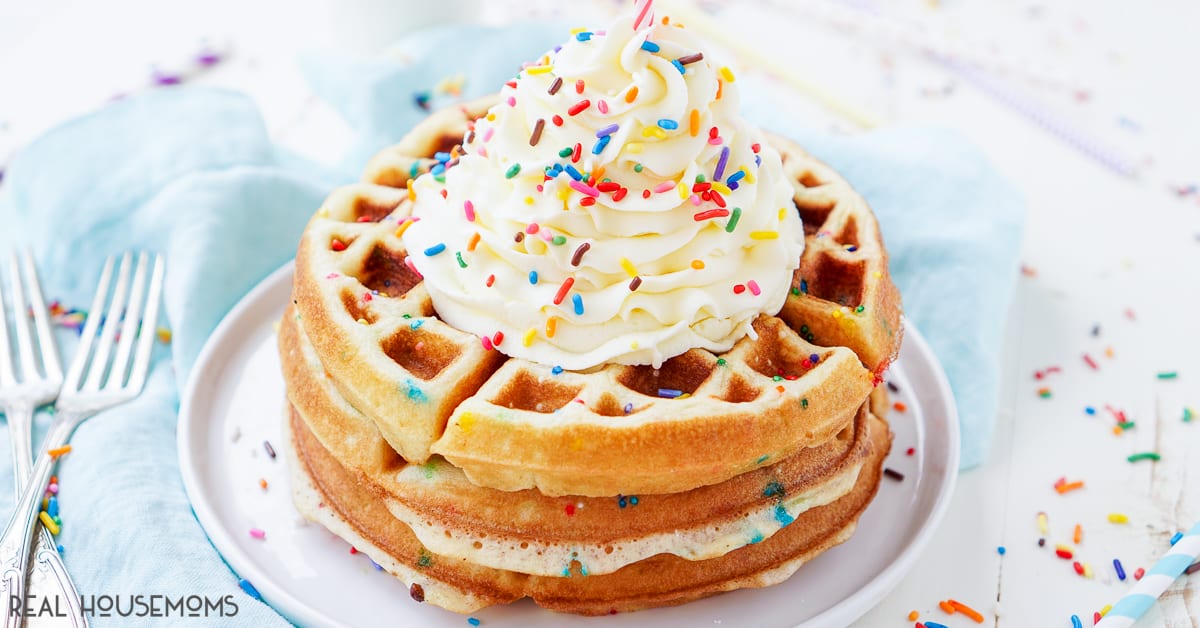 Birthday Cake Waffles Recipe - {Not Quite} Susie Homemaker