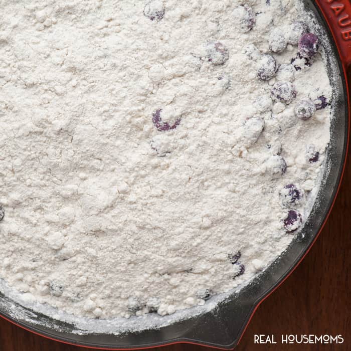 Four simple ingredients and only a few minutes of prep time are all you need to create this mouthwatering BLUEBERRY DUMP CAKE. It's a perfect summer dessert!