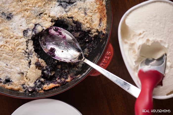 Four simple ingredients and only a few minutes of prep time are all you need to create this mouthwatering BLUEBERRY DUMP CAKE. It's a perfect summer dessert!