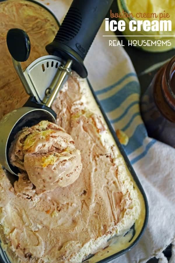 BOSTON CREAM PIE ICE CREAM is chock full of all the familiar flavors of your favorite cake. With just a few ingredients and no special equipment needed, anyone can make this tasty treat!