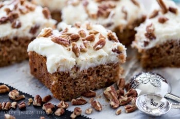Carrot Cake Bars with Coconut Cream Cheese Frosting