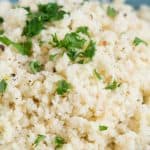 Swap out your white rice with CAULIFLOWER RICE for a low-carb, low-calorie, grain-free Paleo side dish!