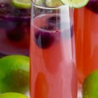 This CHERRY LIMEADE SANGRIA comes together FAST with just five ingredients!