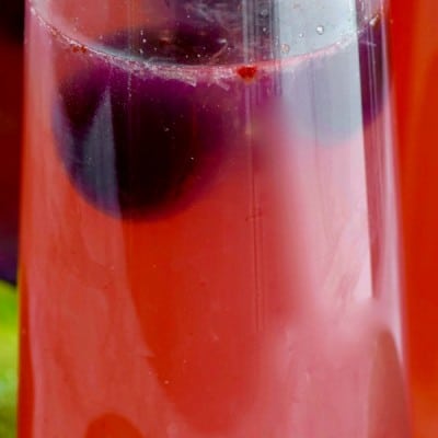 This CHERRY LIMEADE SANGRIA comes together FAST with just five ingredients!