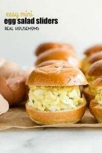 These EASY MINI EGG SALAD SLIDERS use a 3-ingredient egg salad for a bite that's perfect for summer bbq parties or picnics in the park. Everyone loves a good egg salad!