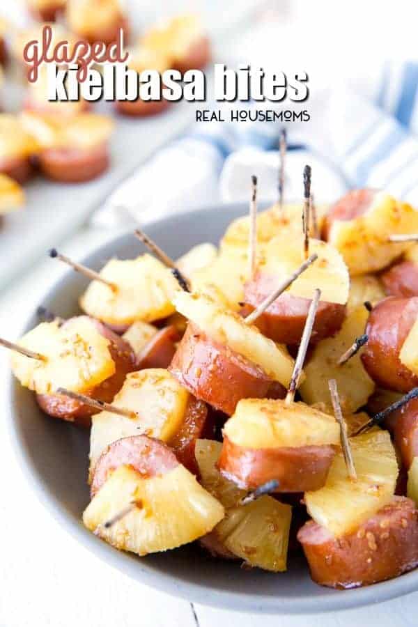 These Glazed Kielbasa Bites are the perfect make ahead, bite-sized appetizer. It has a sweet and salty flavor that people can't stop eating!