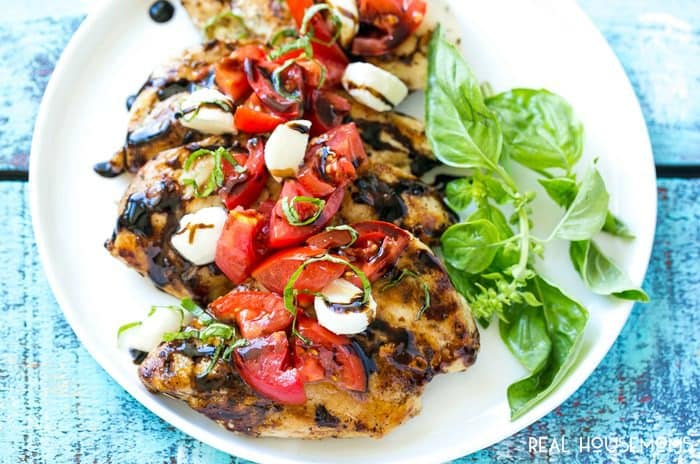 This GRILLED CAPRESE CHICKEN is the perfect way to showcase ripe summer tomatoes! It's an easy and flavorful dinner that's ready in 20 minutes!