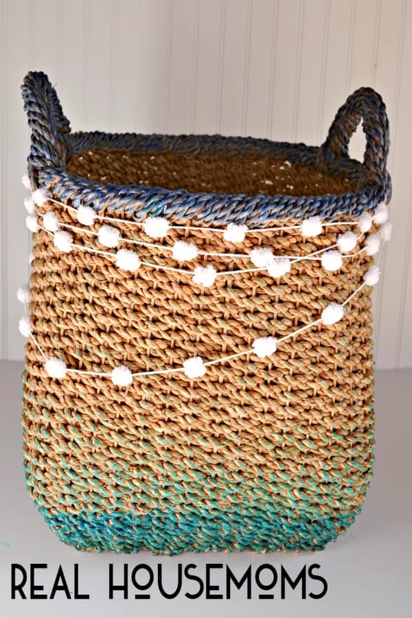 Freshen up your favorite decorative storage with a DIY JUTE BASKET UPDATE!