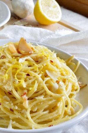 Lemon and Roasted Garlic Pasta