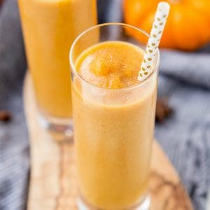 If you’ve had your fill of lattes but not your fill of pumpkin spice, add this Pumpkin Chai Smoothie into your rotation of fall-flavored goodies so you don’t start feeling too over-caffeinated!