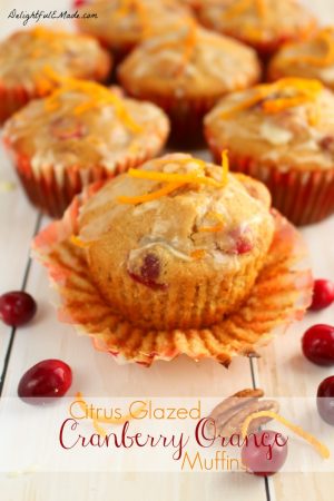 Citrus Glazed Cranberry Orange Muffins