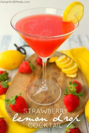 Strawberry Lemon Drop Cocktail by Delightful E Made