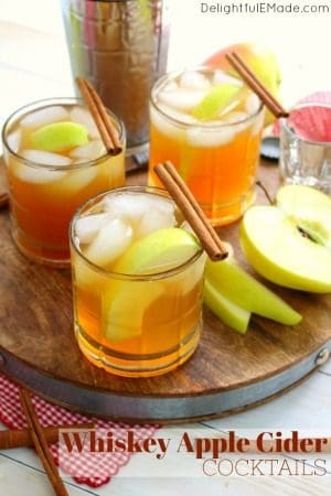 Whiskey Apple Cider Cocktail by Delightful E Made