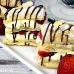 These easy STRAWBERRY CHEESECAKE NAPOLEONS are the perfect way to serve beautiful red strawberries!