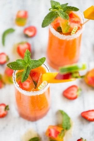 Strawberry Mango Agua Fresca