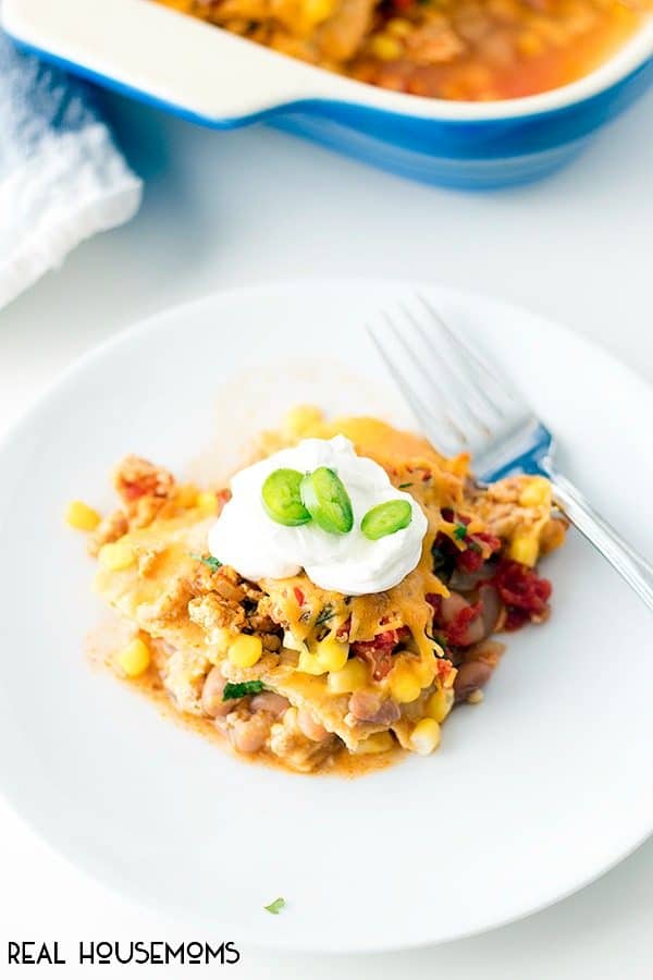 Casseroles don't have to be soggy and boring. This TACO CASSEROLE BAKE is easy to put together, can be made ahead of time, and is completely customize-able!