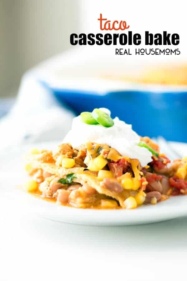 Casseroles don't have to be soggy and boring. This TACO CASSEROLE BAKE is easy to put together, can be made ahead of time, and is completely customize-able!