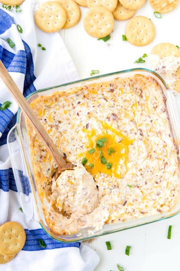 If you are looking for a great dip to make for your next get together, you need to try this Warm & Cheese Crack Dip!